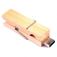 Eko darila USB ključek iz lesa v obliki ščipalke