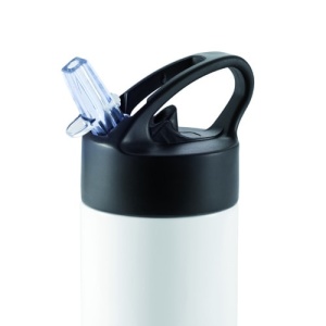 Eko darila H20 bottle with a straw – stainless steel