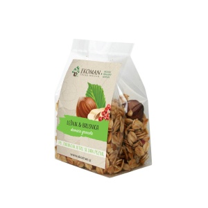 Eko darila Ročno izdelana granola – lešnik in brusnica