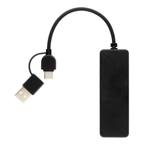 Mobilna tehnika USB zvezdišče iz reciklirane plastike RCS z dvojnim vhodom